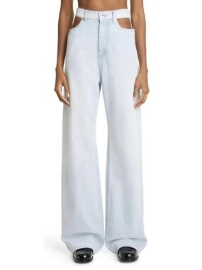 Maison Martin Margiela - High-Rise Wide-Leg Women's Jeans in Light Blue